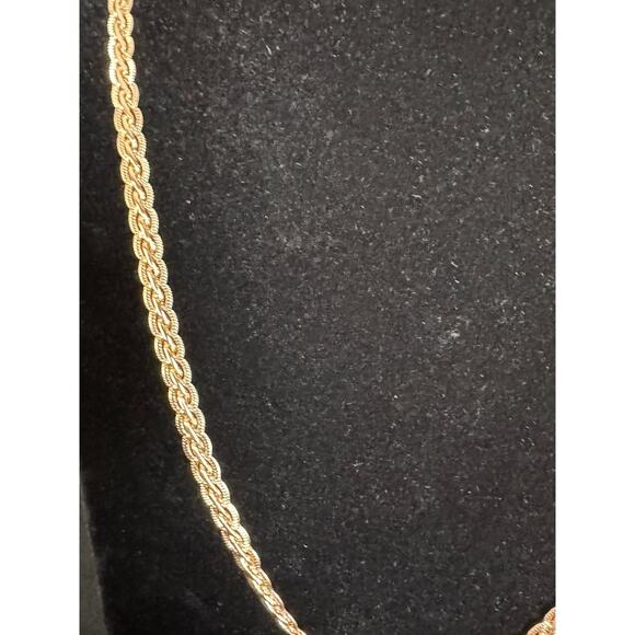 Rose Gold 24″ Rope Chain Necklace — Classic Twisted Link Fashion Chain  N115 - Picture 3 of 5